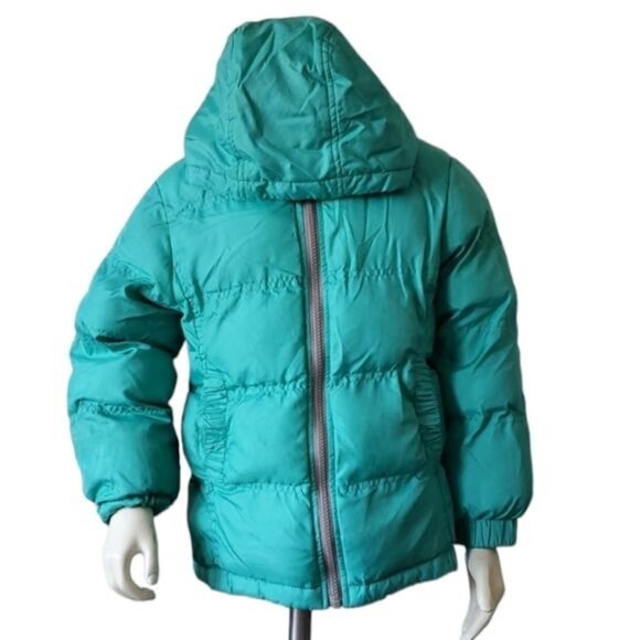 Cherokee Teal Winter Outdoor Puffer Jacket Coat Parka Kids Youth Extra SMALL 4/5 - Picture 2 of 12